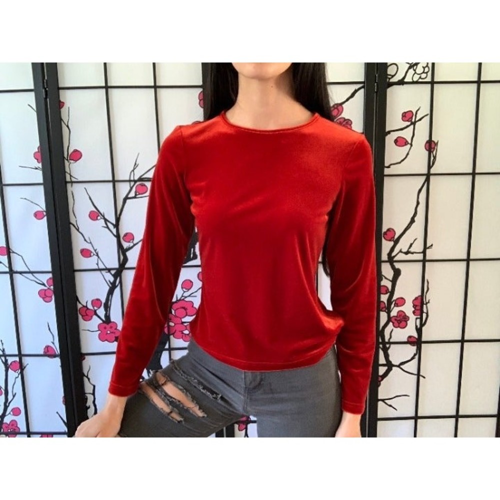 Dialogue Orange Velvet Shirt